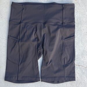 Lululemon black shorts. Fast and Free, size 6. The length is either 6” or 8”.
